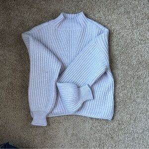 W Lavender SO Kohls Cable Knit Pullover Sweater Size S |D12
